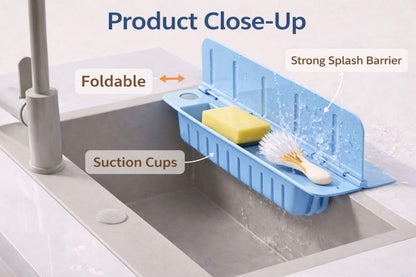 Kitchen Splash Guard with Soap Holder,