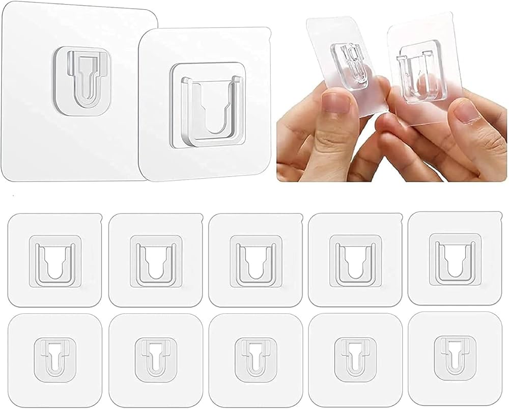 Double-Sided Adhesive Wall Hook Strong Traceless Hook Self Adhesive Invisible Hooks Kitchen Bedroom Organizer