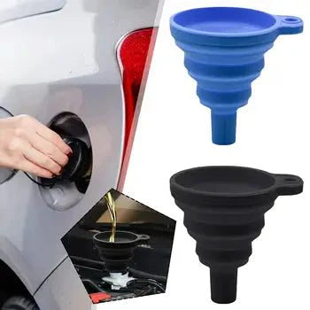 Foldable Silicone Funnel Set – Kitchen Liquid Transfer Funnel