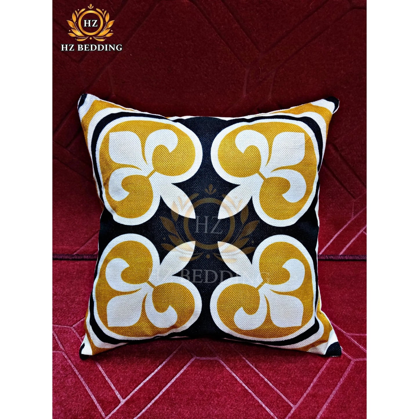 Geometric Yellow Cushion Cover 16x16