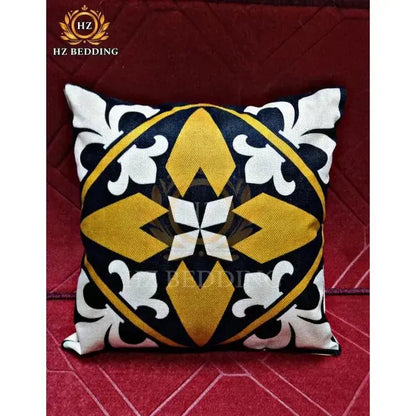 Geometric Yellow Cushion Cover 16x16