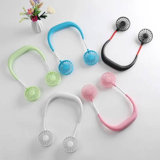 Portable Neck Fan – Hands-Free Rechargeable USB Wearable Personal Fan