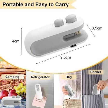 Rechargeable Mini Heat Sealer & Plastic Bag Cutter (2-in-1)