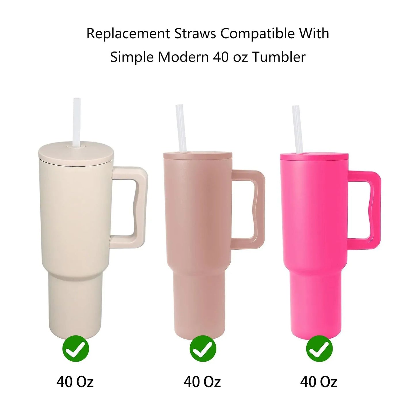 Straws for Stanley 40oz Adventure Quencher Travel Tumbler, Reusable