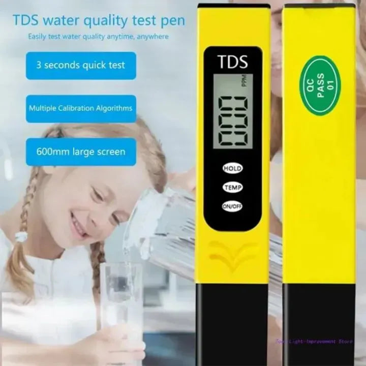Digital TDS and temperature meter for water quality testing