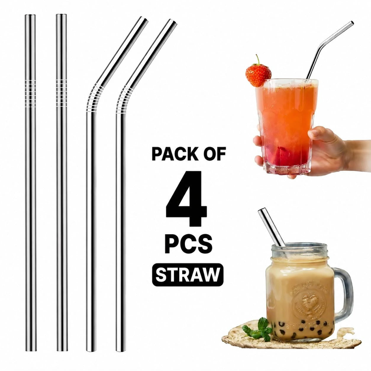 Metal Straw for Drinking Juice | Eco Friendly & Reusable
