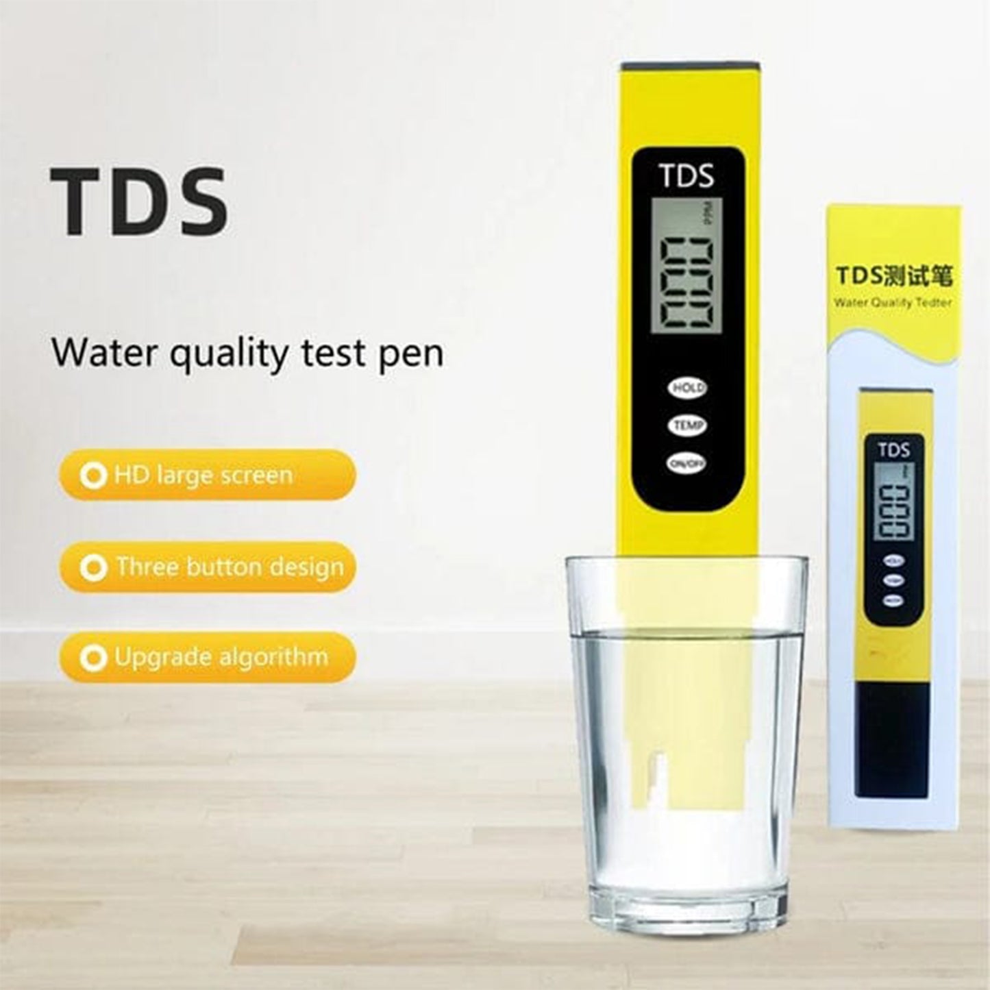 Digital TDS Meter for Water Quality Testing – 2 in 1 TDS & Temperature Tester | Accurate PPM Filter Pen for RO Drinking Water, Aquarium, Pool, Hanna Level Purity Check (0-9990 PPM)