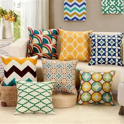 3D Printed Cotton Cushion Cover 15x15 Inch – Double Side Design
