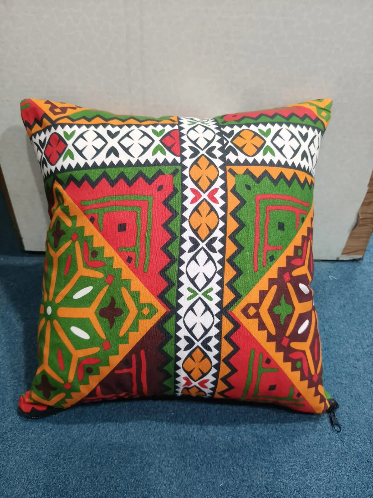 3D Printed Cotton Cushion Cover 15x15 Inch – Double Side Design