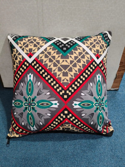 3D Printed Cotton Cushion Cover 15x15 Inch – Double Side Design