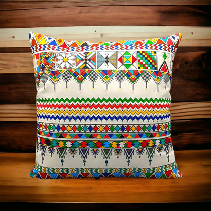 Colorful Geometric Cushion Cover – 16x16 Inch Modern Decorative