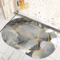 Marble Design Oval Absorbent Antislip Door Mat