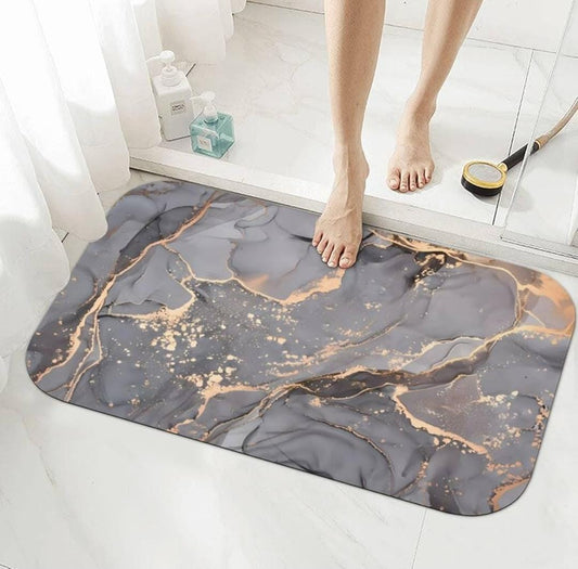 Marble Design Rectangler Absorbent Antislip Door Mat