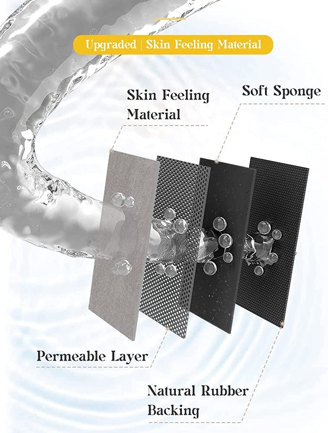 Marble Design Rectangler Absorbent Antislip Door Mat