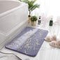 Memory Foam Bath Mat Marble Design Bathroom Rugs Super Water Absorbent Bath Mats for Bathroom Machine Washable Bath Rugs 40X60CM Marble Design