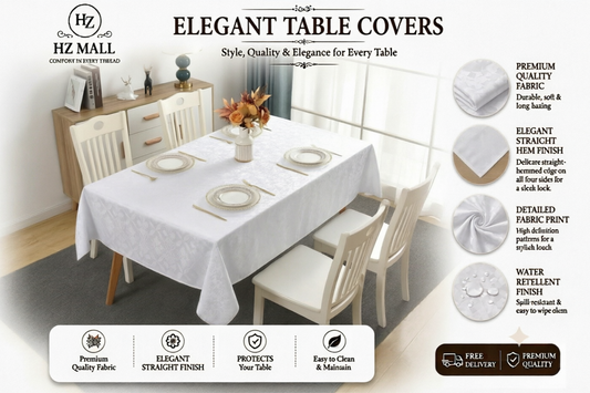 4 6 & 8 Seater White Color Table Sheet