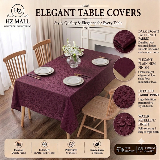 4, 6 & 8 Seater Maroon Color PVC Table Sheet