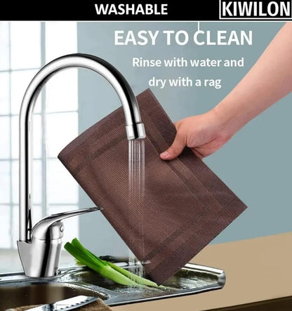 Set of 2/4/6/8pcs Border Brown Pvc Placemats,