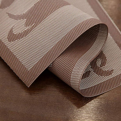 Set of 2/4/6/8pcs Brown New Pvc Placemats,