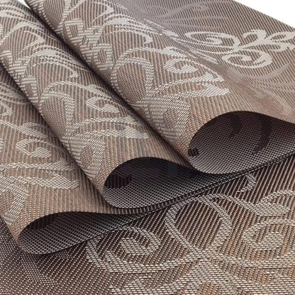 Set of 2/4/6/8pcs Brown New Pvc Placemats,