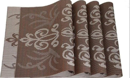 Set of 2/4/6/8pcs Brown New Pvc Placemats,