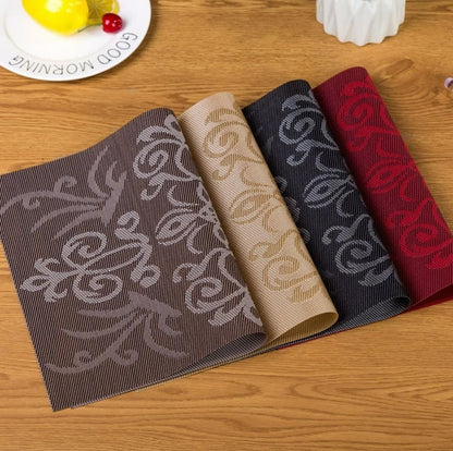 Set of 2/4/6/8pcs Brown New Pvc Placemats,