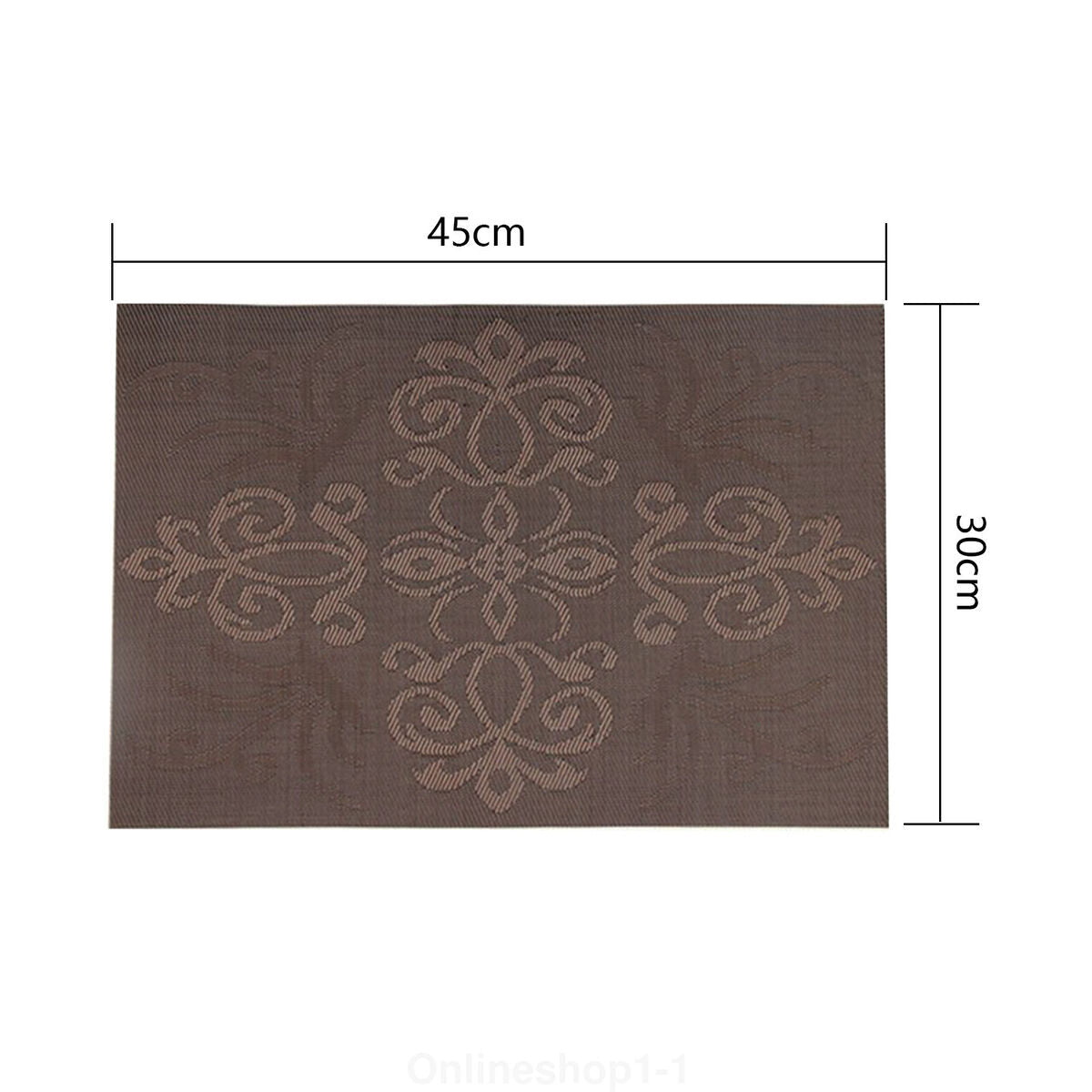 Set of 2/4/6/8pcs Brown New Pvc Placemats,