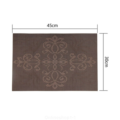Set of 2/4/6/8pcs Brown New Pvc Placemats,