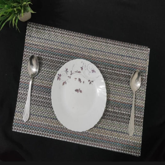 Set of 2/4/6/8pcs Multi Shade Pvc Placemats,
