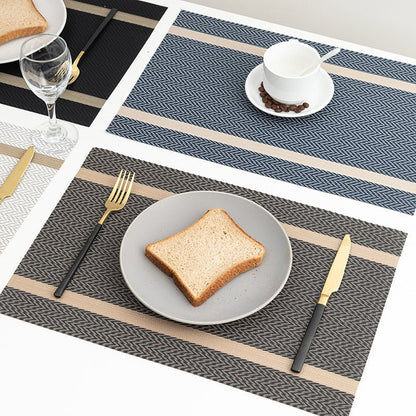 Set of 2/4/6/8pcs New Boder Pvc Placemats,