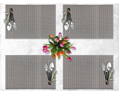 Set of 2/4/6/8pcs New Check Pvc Placemats,