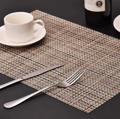 Set of 2/4/6/8pcs New Check Pvc Placemats,