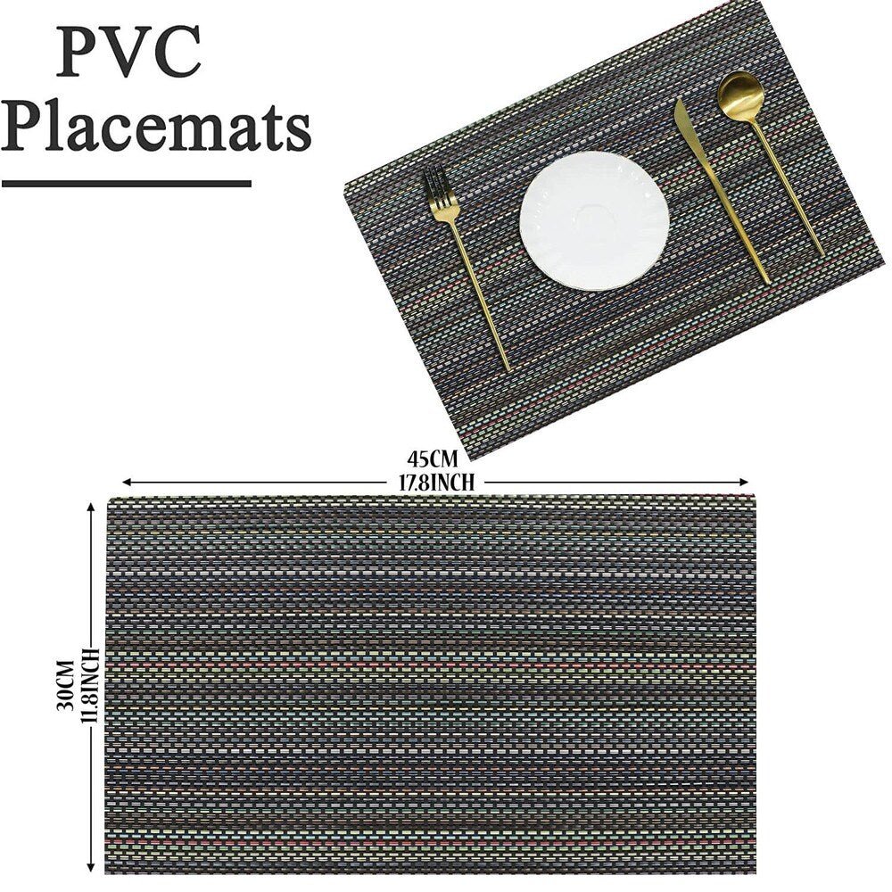 Set of 2/4/6/8pcs New Multi Pvc Placemats,