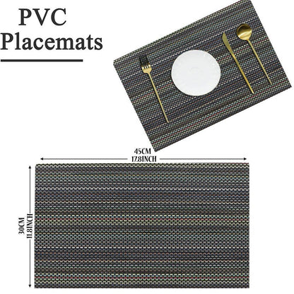 Set of 2/4/6/8pcs New Multi Pvc Placemats,
