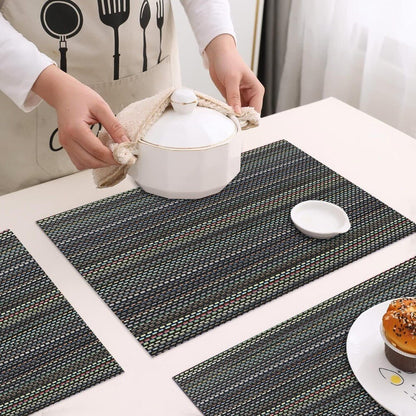 Set of 2/4/6/8pcs New Multi Pvc Placemats,