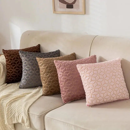Solid Plush Luxury Cushion Cover 17x17
