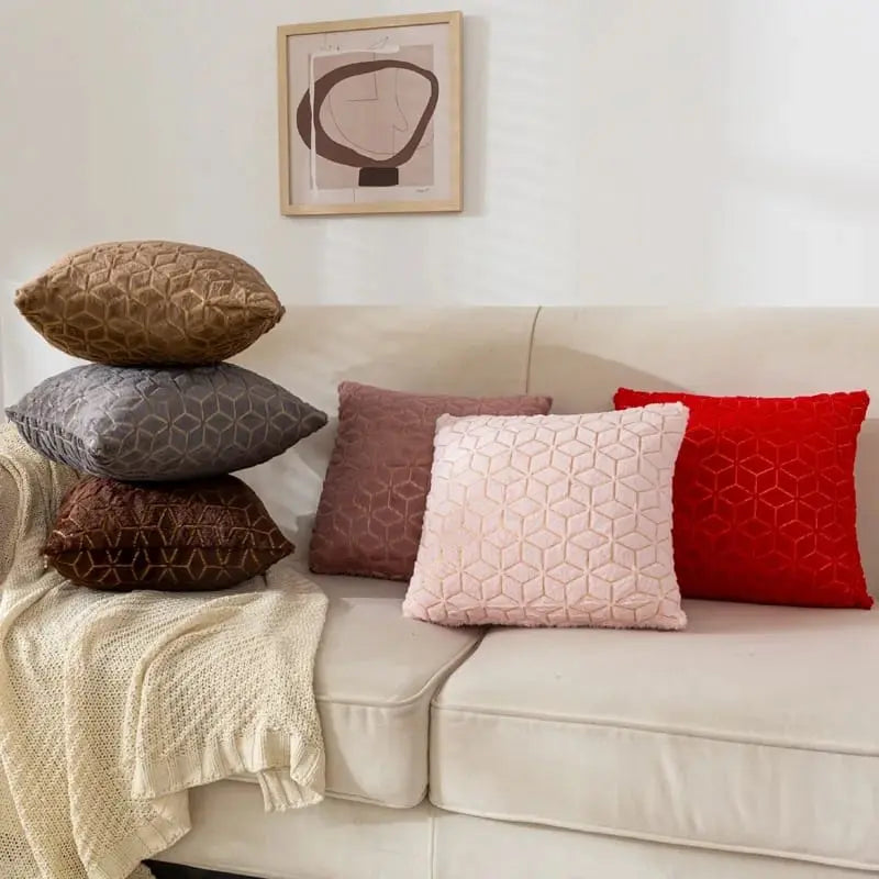 Solid Plush Luxury Cushion Cover 17x17